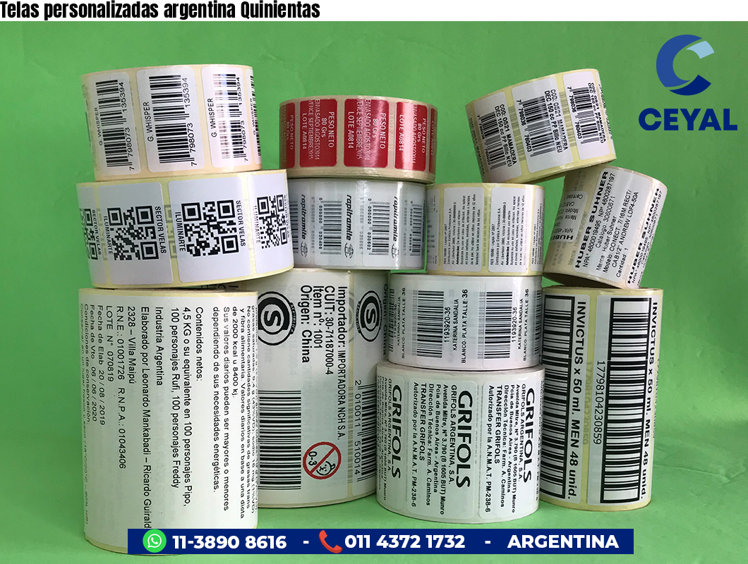 Telas personalizadas argentina Quinientas