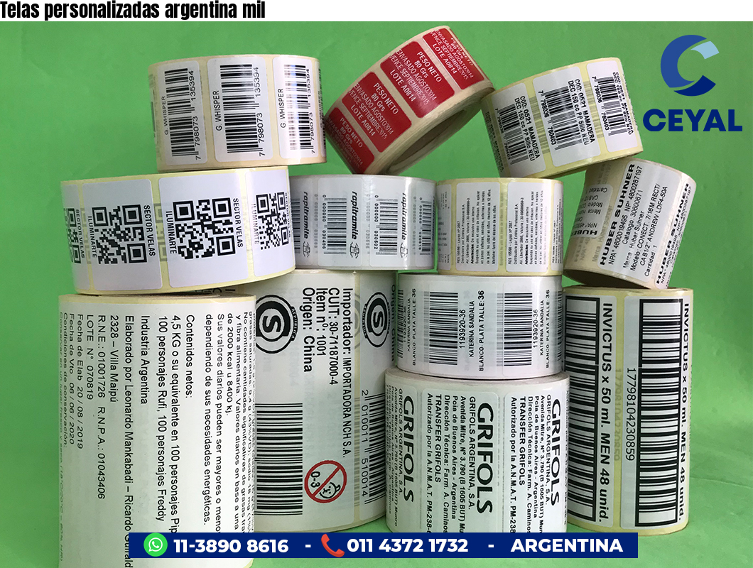 Telas personalizadas argentina mil