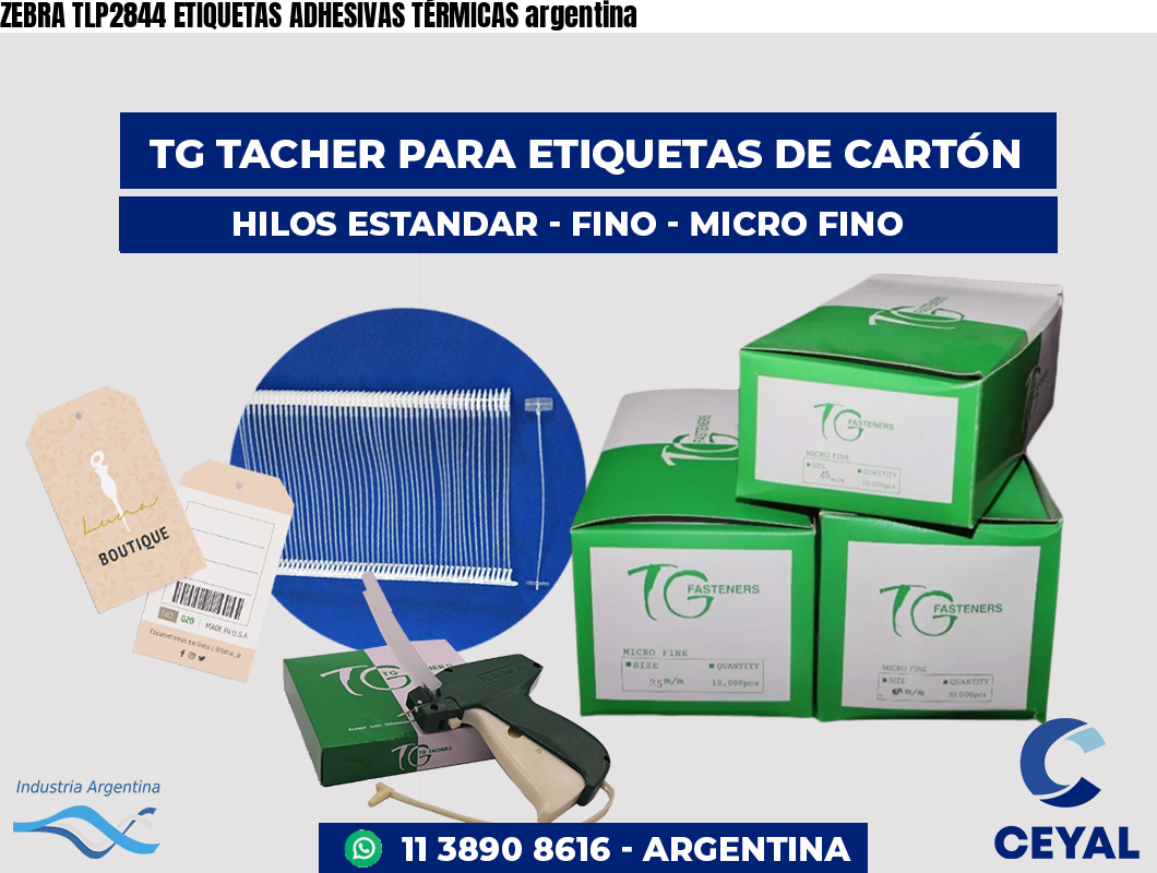 ZEBRA TLP2844 ETIQUETAS ADHESIVAS TÉRMICAS argentina