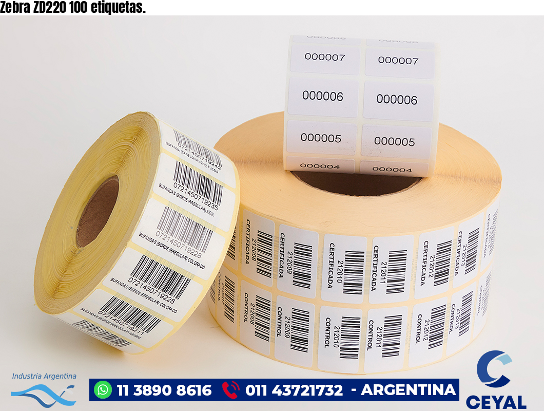 Zebra ZD220 100 etiquetas.