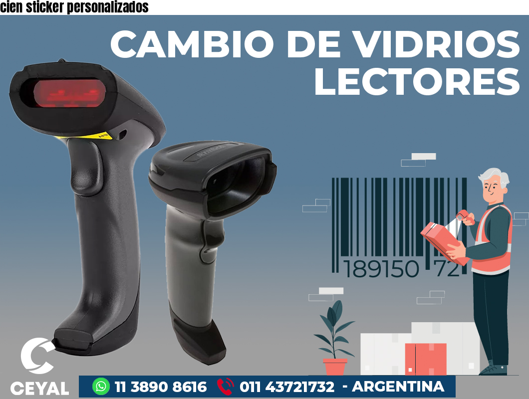 cien sticker personalizados 