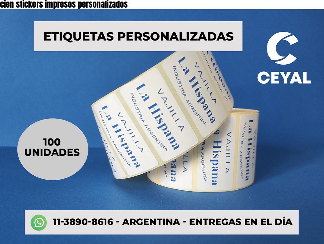 cien stickers impresos personalizados