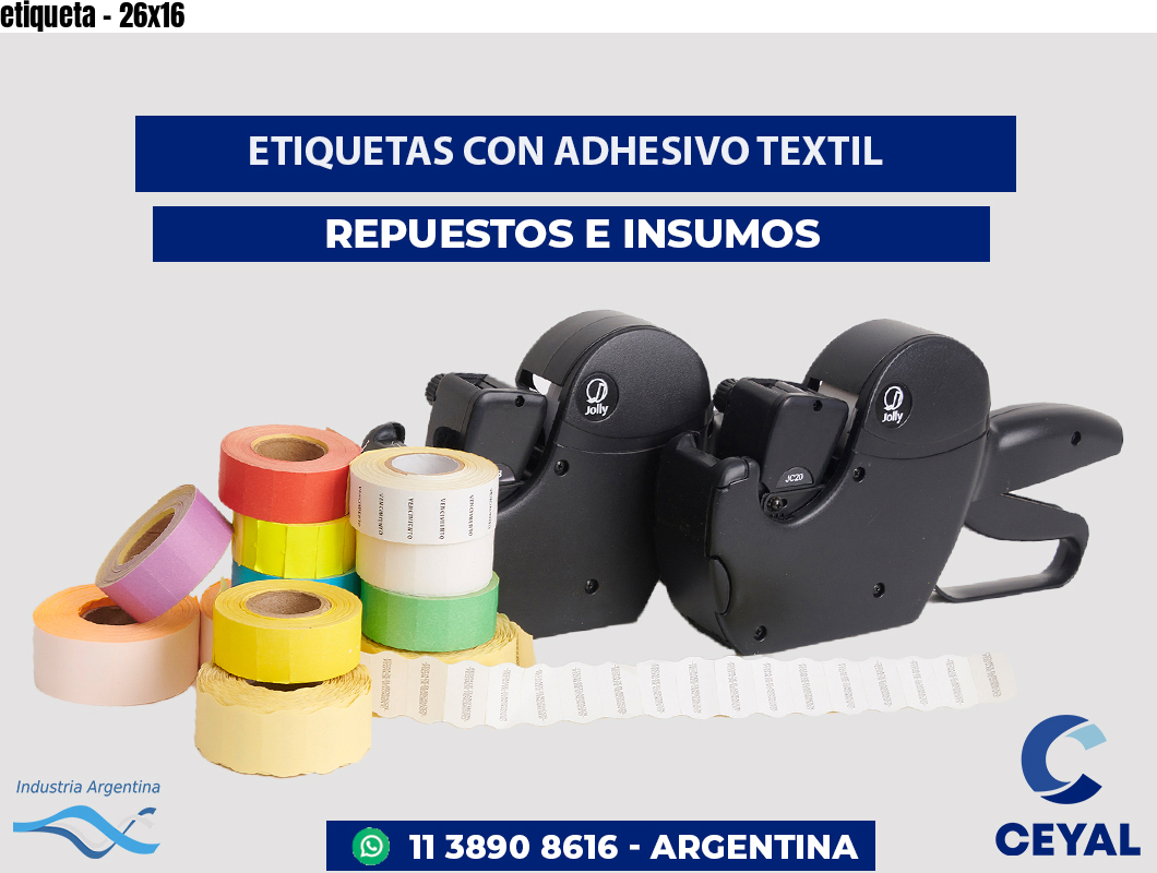 etiqueta - 26x16