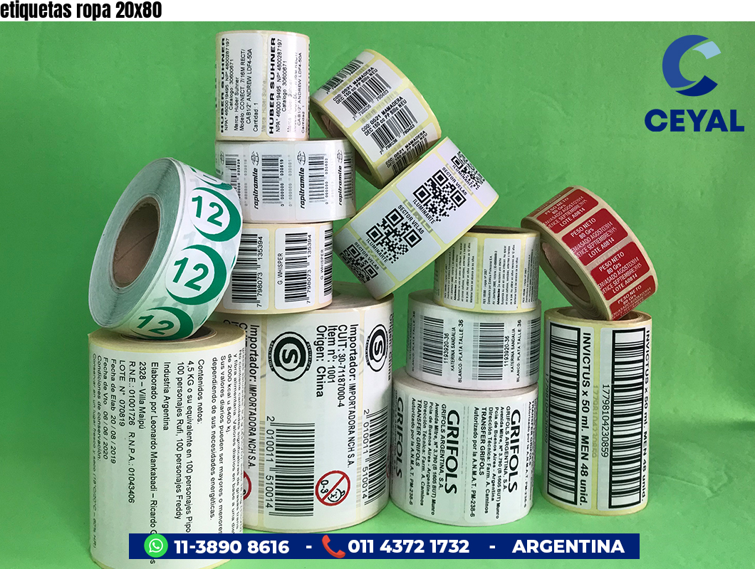 etiquetas ropa 20x80
