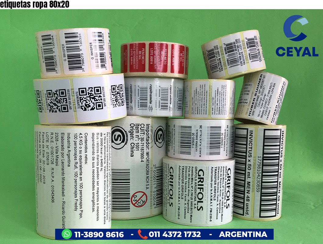 etiquetas ropa 80x20