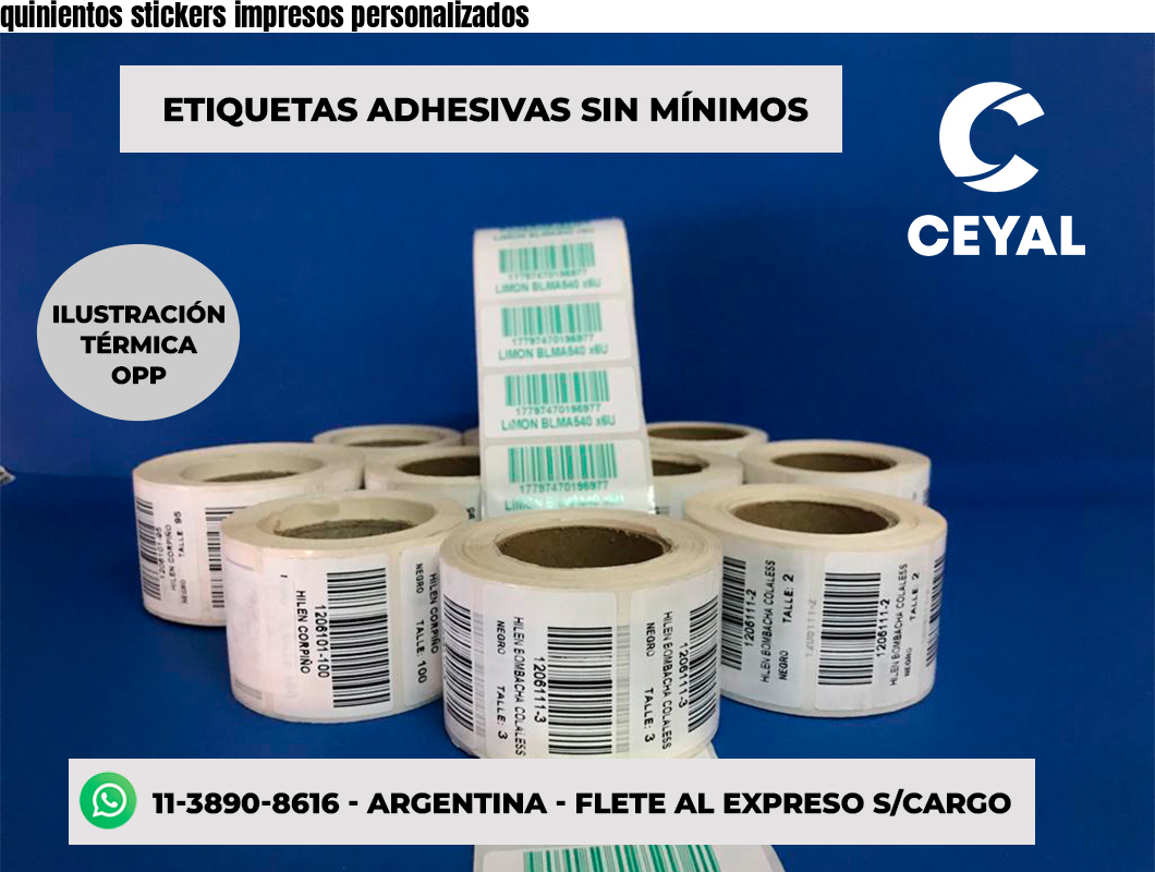 quinientos stickers impresos personalizados