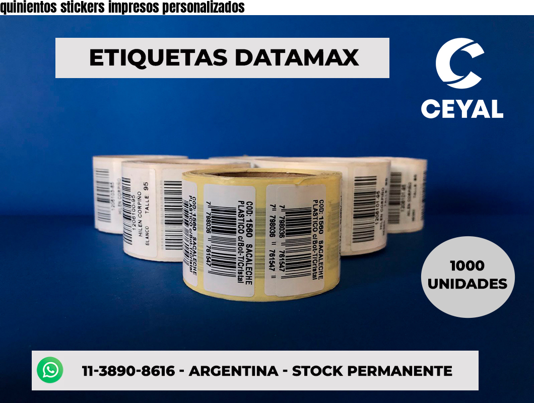quinientos stickers impresos personalizados