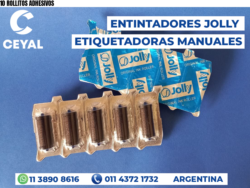 10 ROLLITOS ADHESIVOS