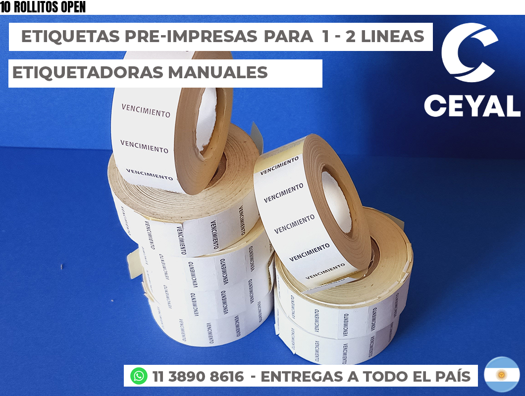 10 ROLLITOS OPEN