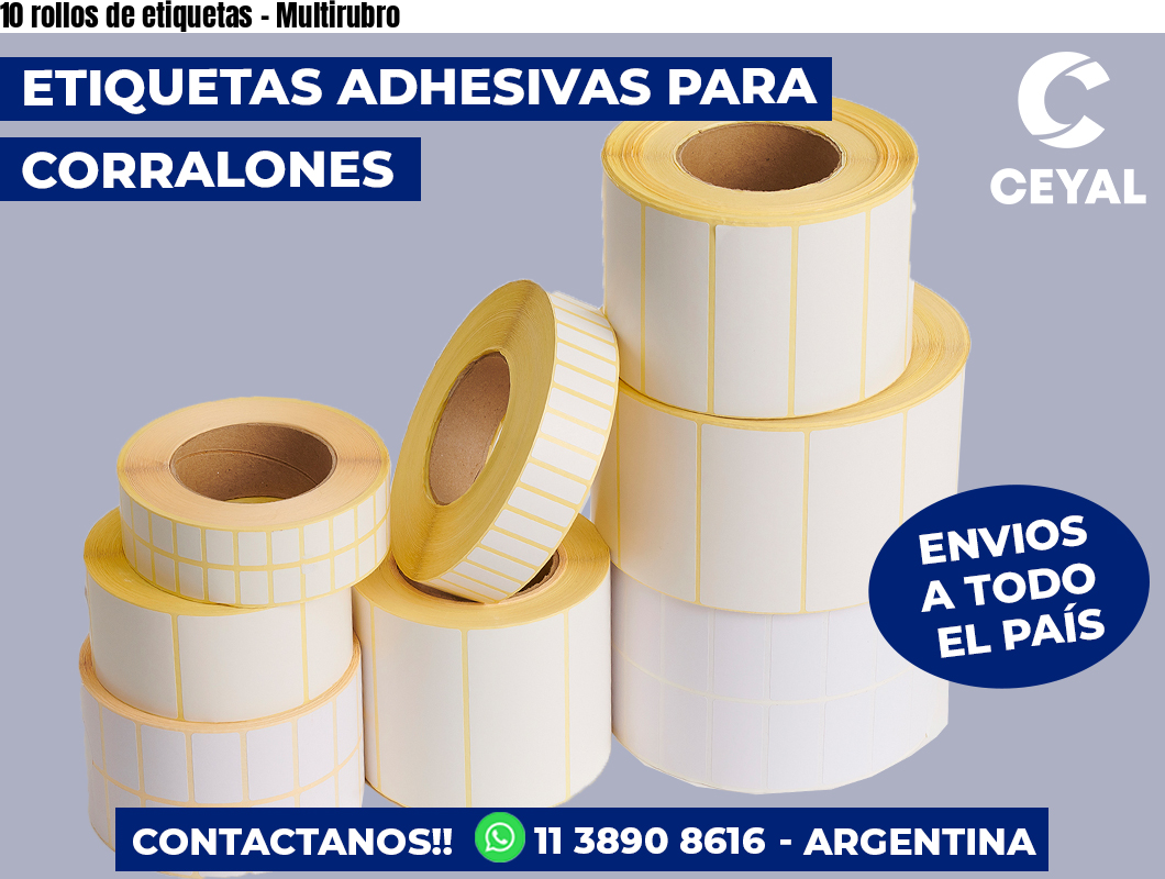 10 rollos de etiquetas - Multirubro