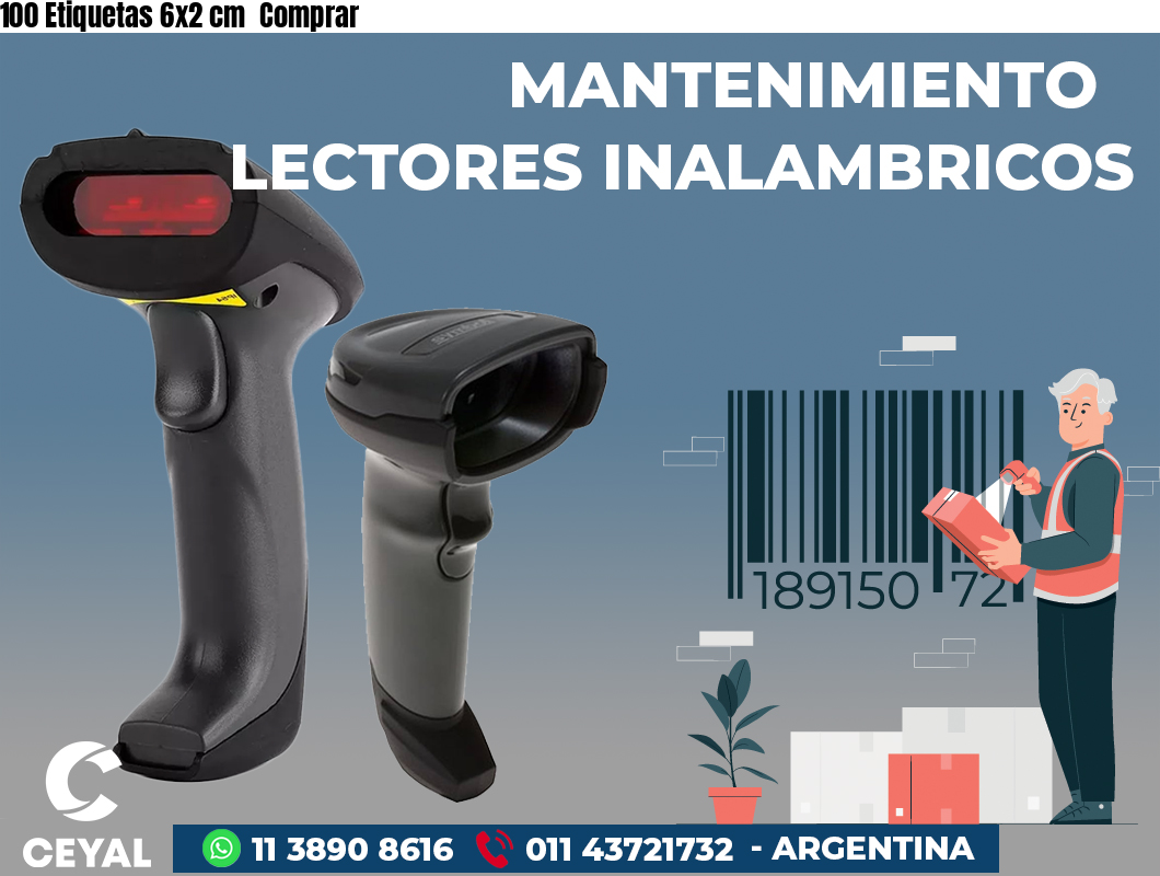 100 Etiquetas 6x2 cm  Comprar