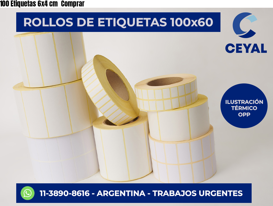 100 Etiquetas 6×4 cm  Comprar