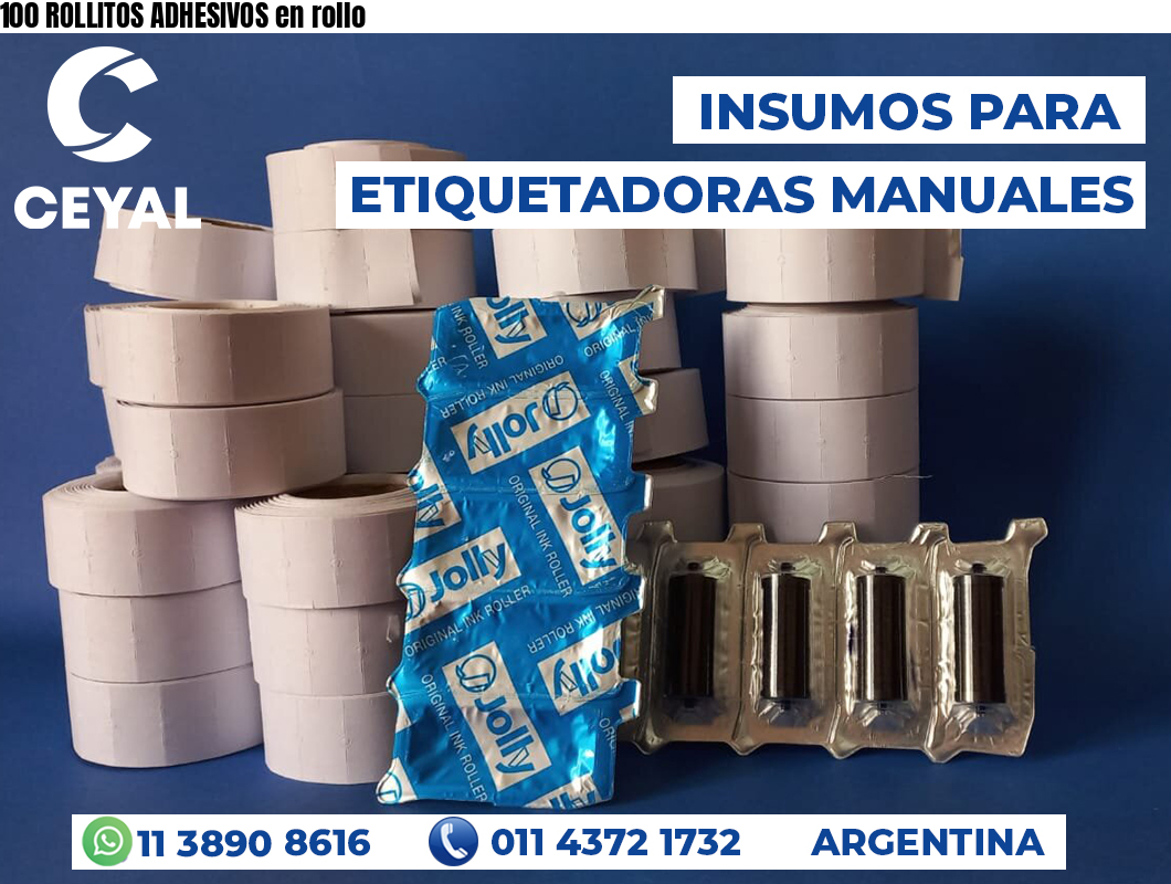 100 ROLLITOS ADHESIVOS en rollo
