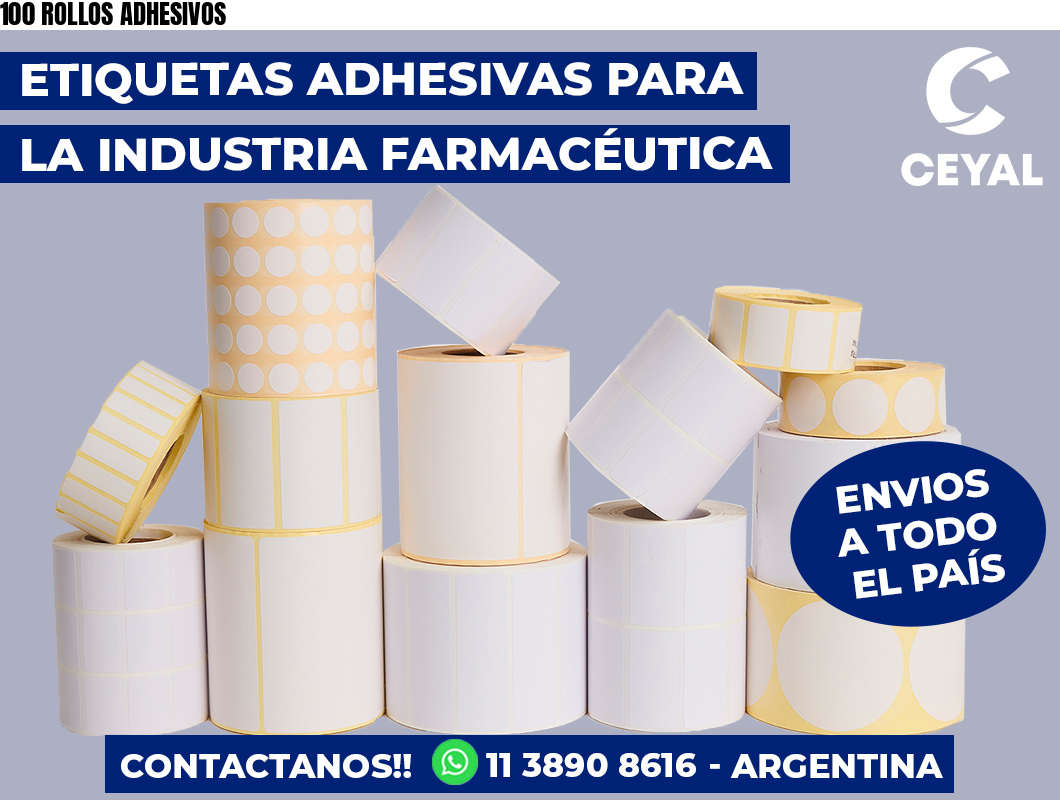 100 ROLLOS ADHESIVOS