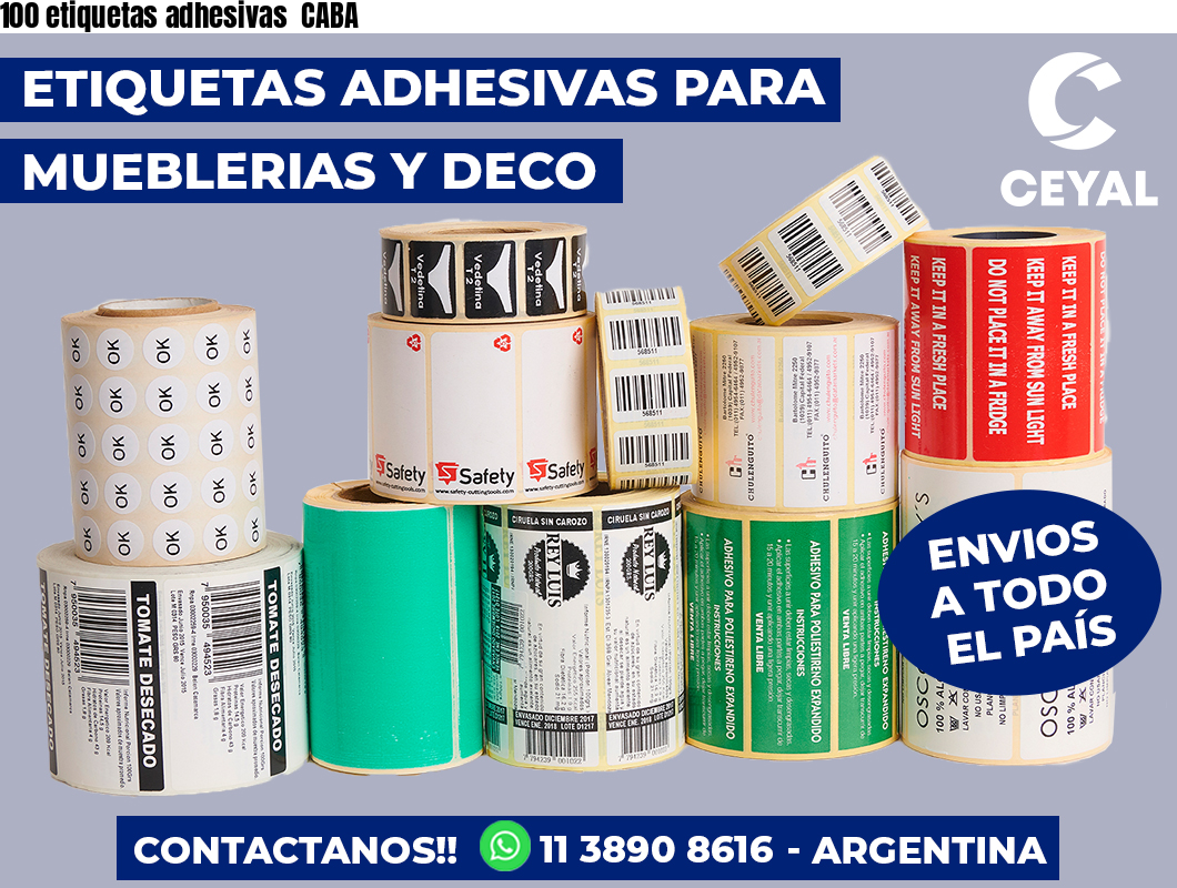 100 etiquetas adhesivas  CABA