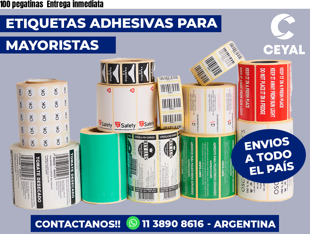 100 pegatinas  Entrega inmediata