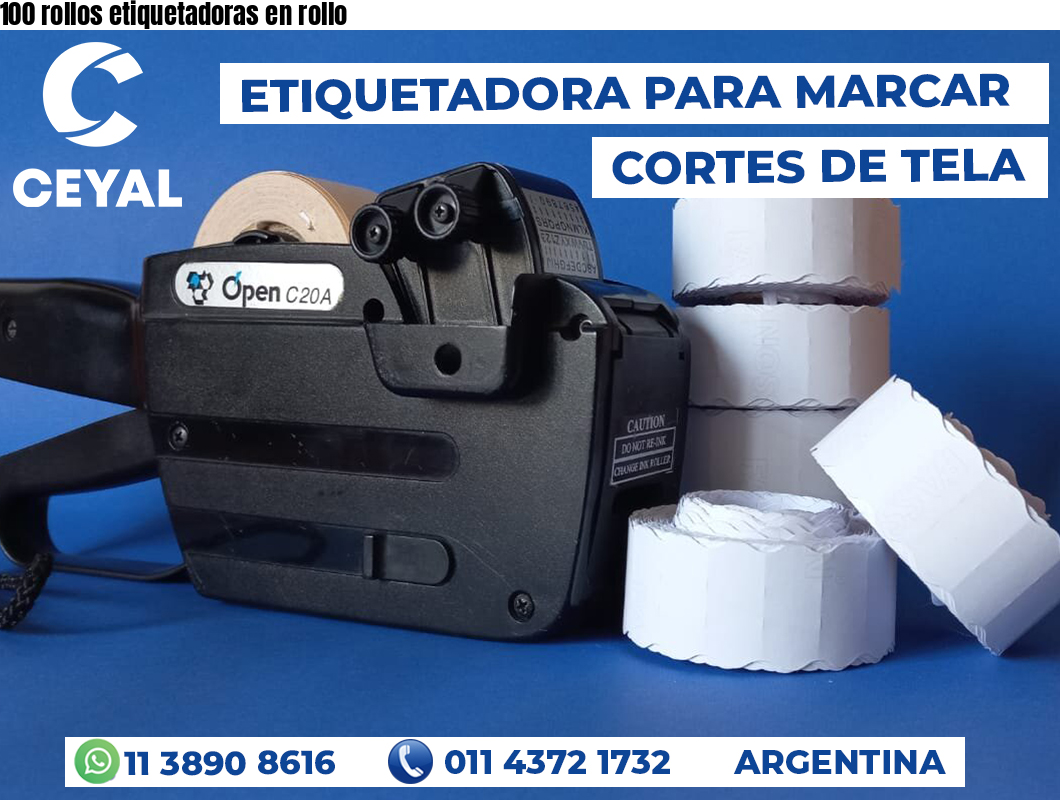 100 rollos etiquetadoras en rollo
