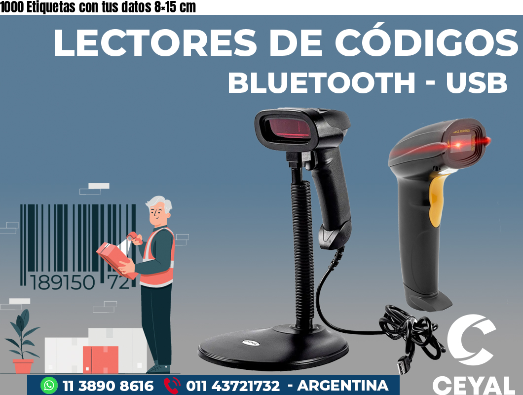 1000 Etiquetas con tus datos 8×15 cm
