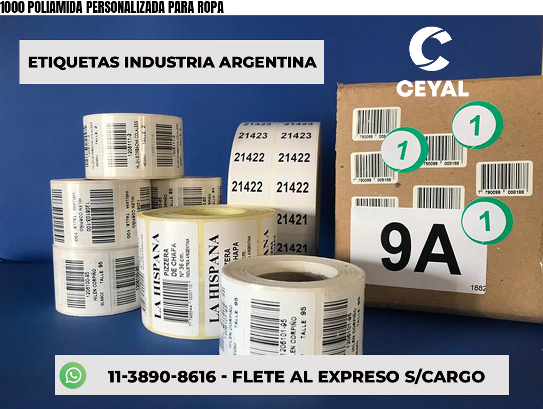 1000 POLIAMIDA PERSONALIZADA PARA ROPA
