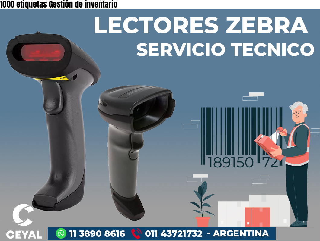 1000 etiquetas Gestión de inventario