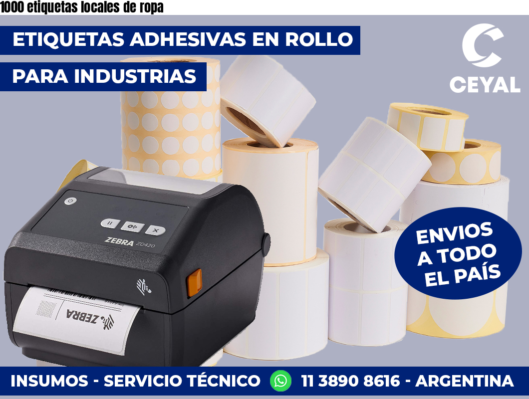 1000 etiquetas locales de ropa