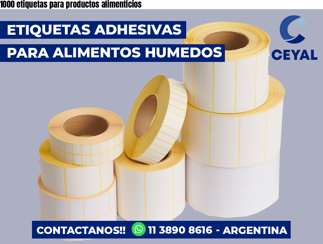 1000 etiquetas para productos alimenticios