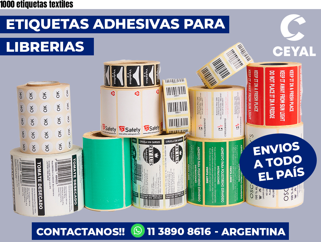 1000 etiquetas textiles