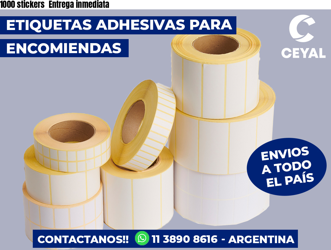 1000 stickers  Entrega inmediata