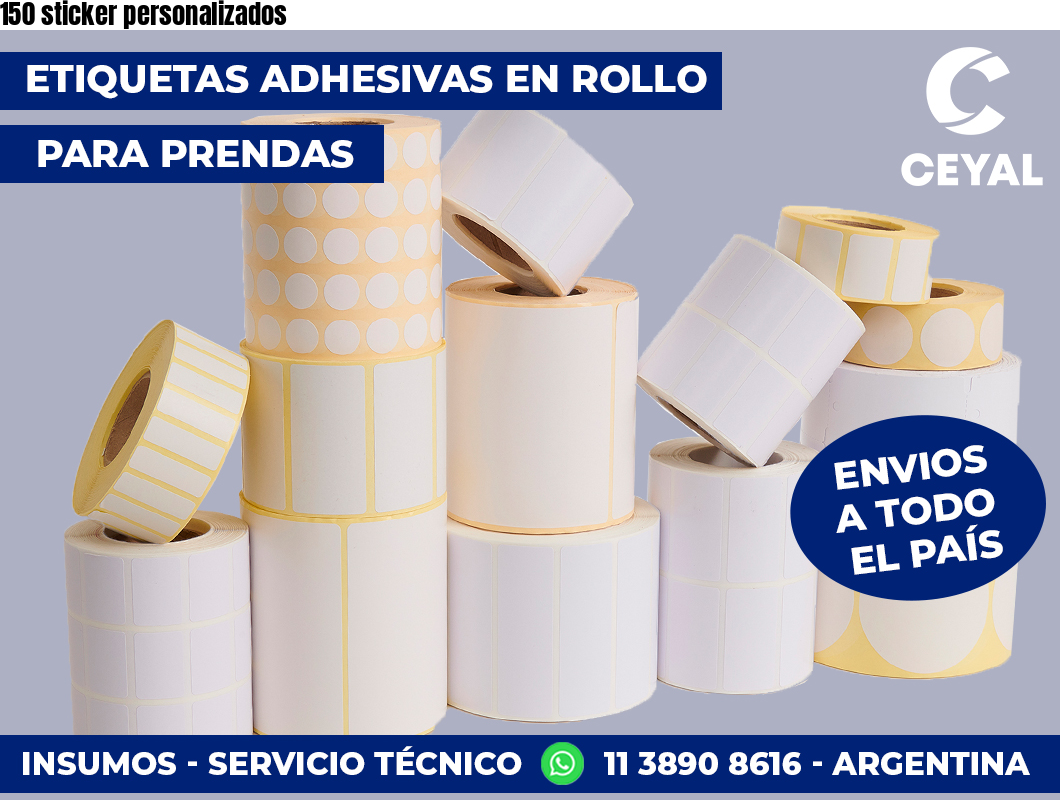 150 sticker personalizados 