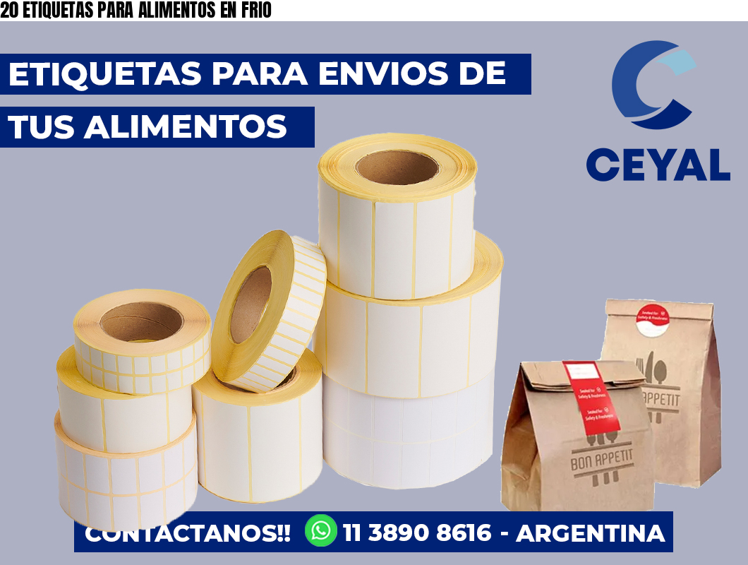 20 ETIQUETAS PARA ALIMENTOS EN FRIO