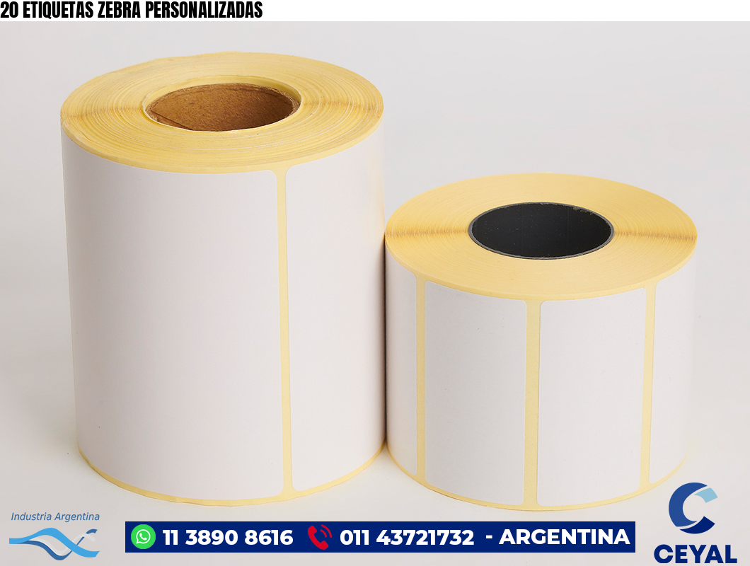 20 ETIQUETAS ZEBRA PERSONALIZADAS