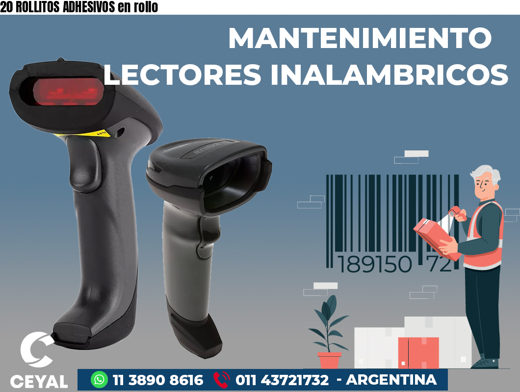 20 ROLLITOS ADHESIVOS en rollo
