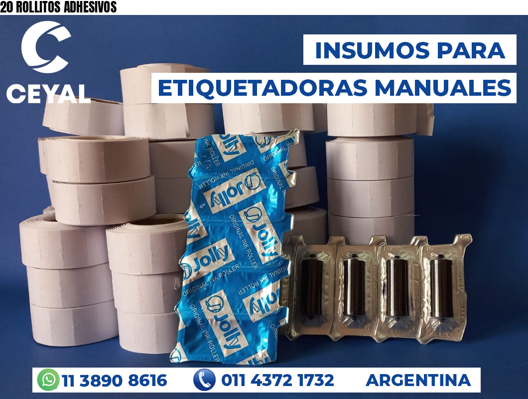 20 ROLLITOS ADHESIVOS