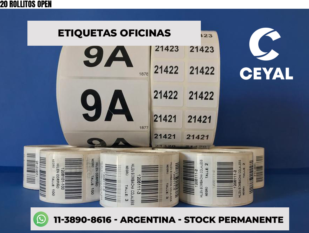 20 ROLLITOS OPEN