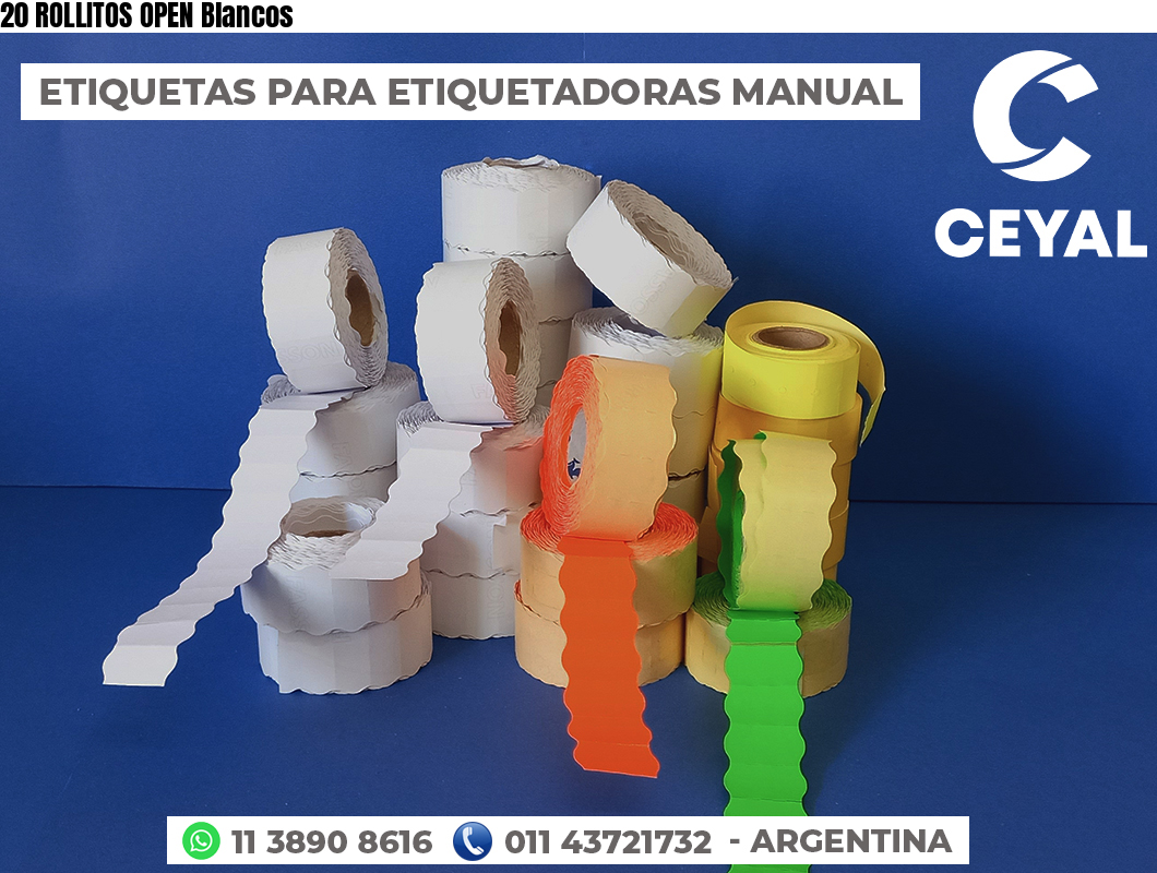 20 ROLLITOS OPEN Blancos