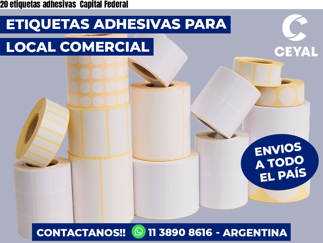 20 etiquetas adhesivas  Capital Federal
