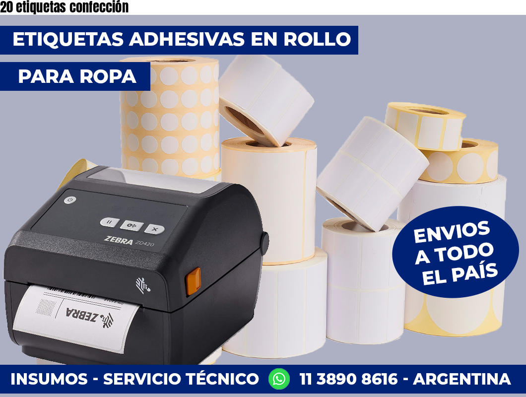 20 etiquetas confección