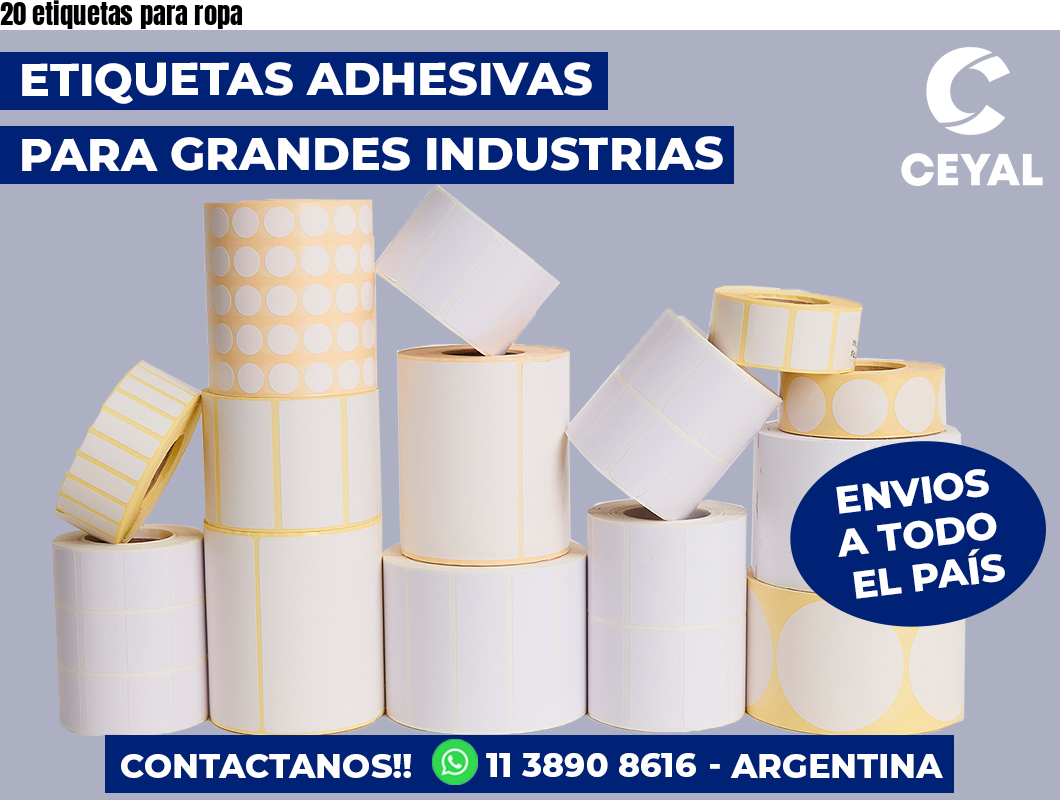 20 etiquetas para ropa