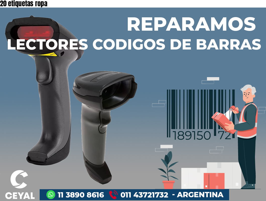 20 etiquetas ropa