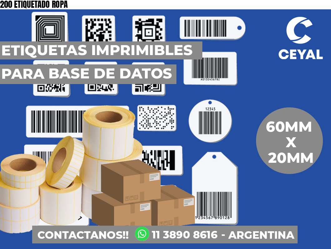 200 ETIQUETADO ROPA