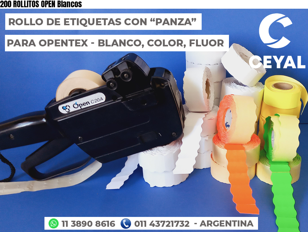 200 ROLLITOS OPEN Blancos