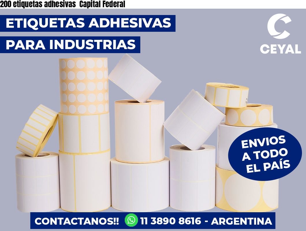 200 etiquetas adhesivas  Capital Federal
