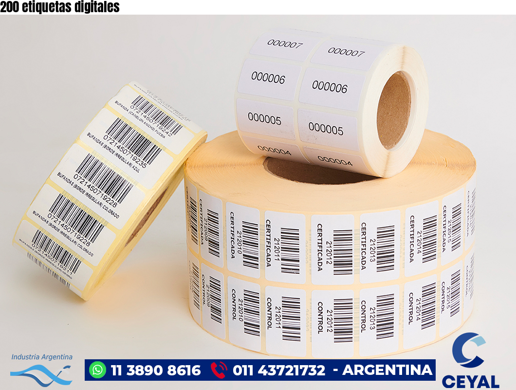 200 etiquetas digitales