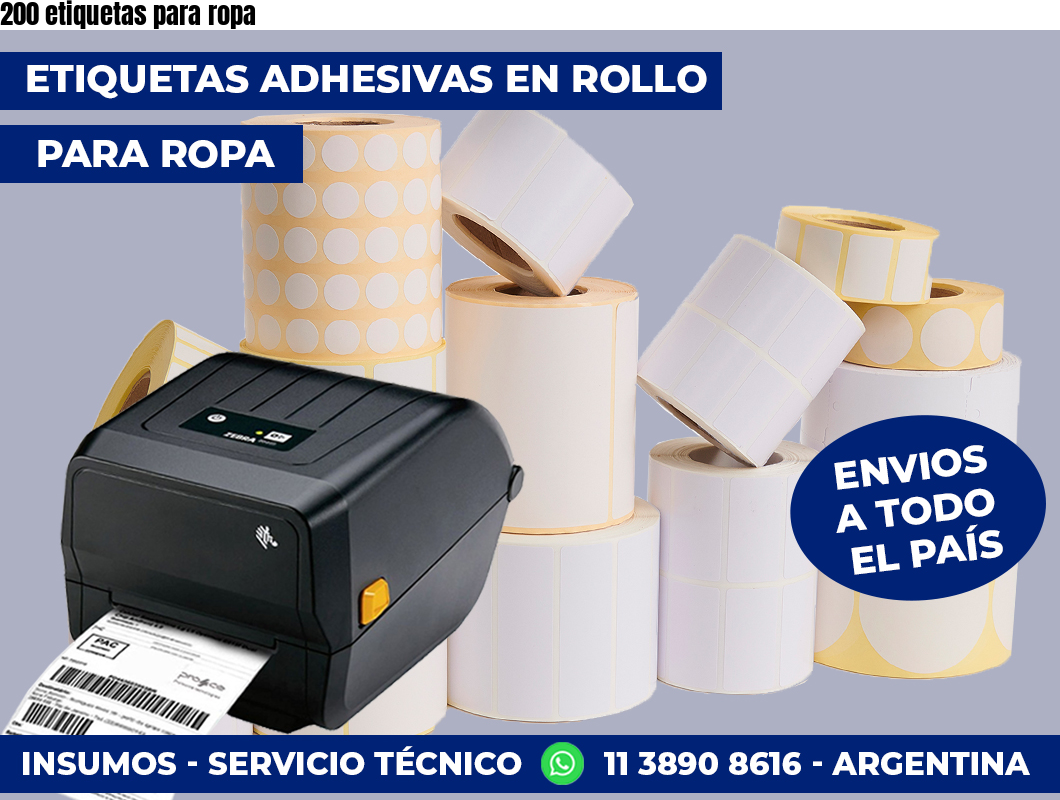 200 etiquetas para ropa