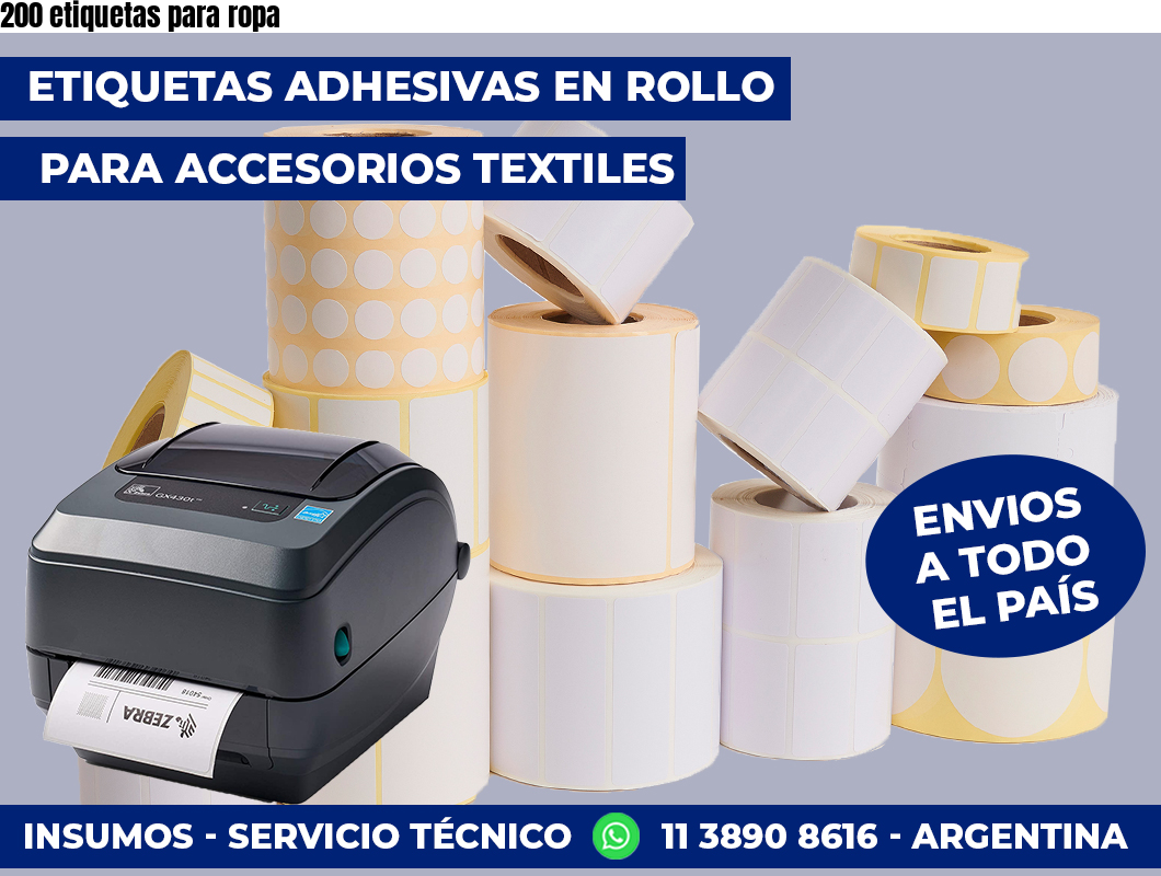 200 etiquetas para ropa