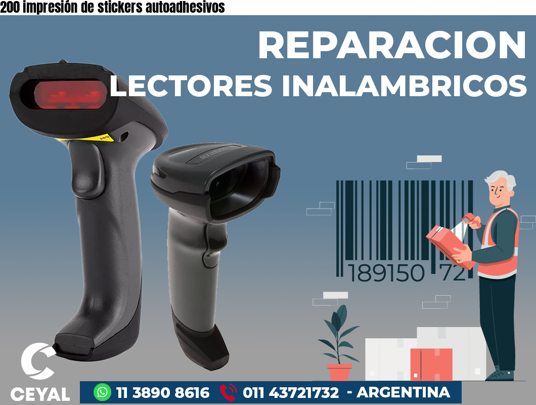 200 impresión de stickers autoadhesivos