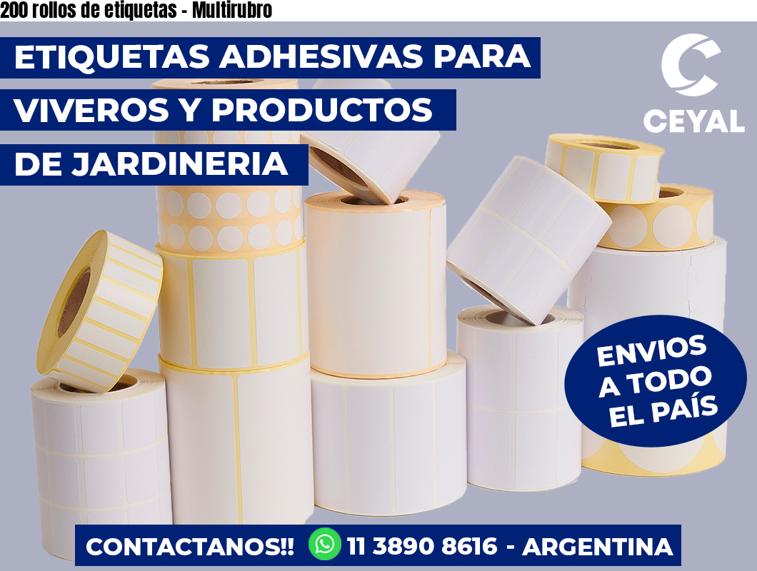 200 rollos de etiquetas - Multirubro