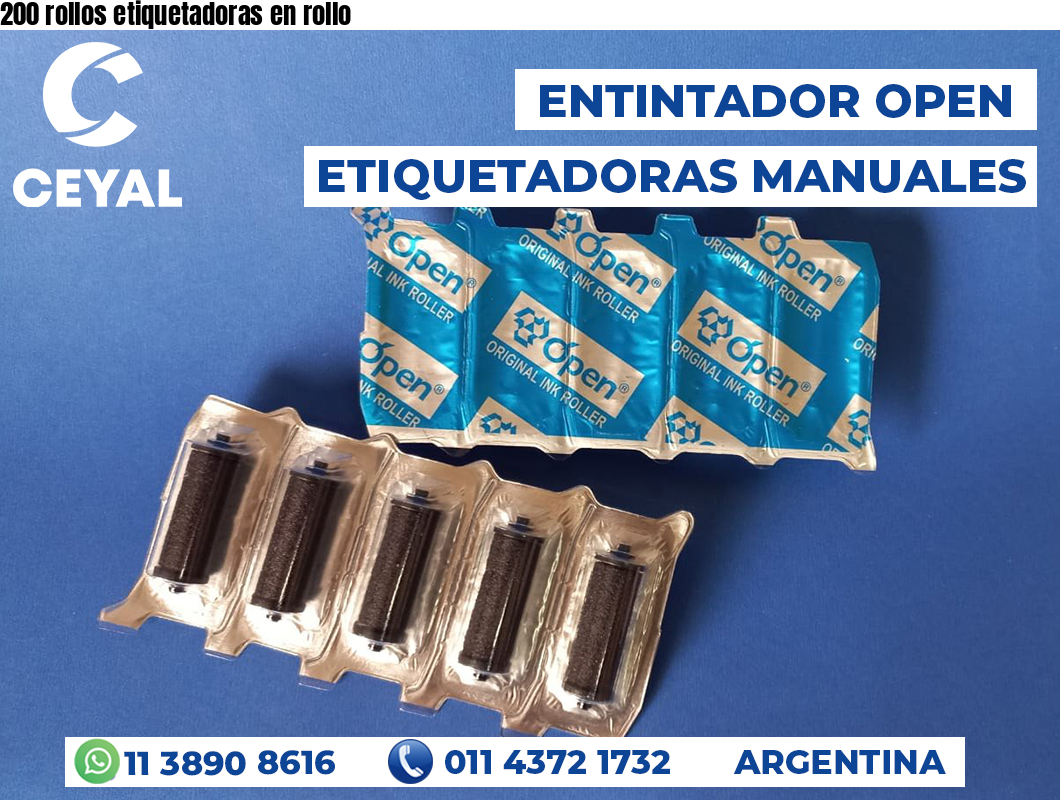 200 rollos etiquetadoras en rollo