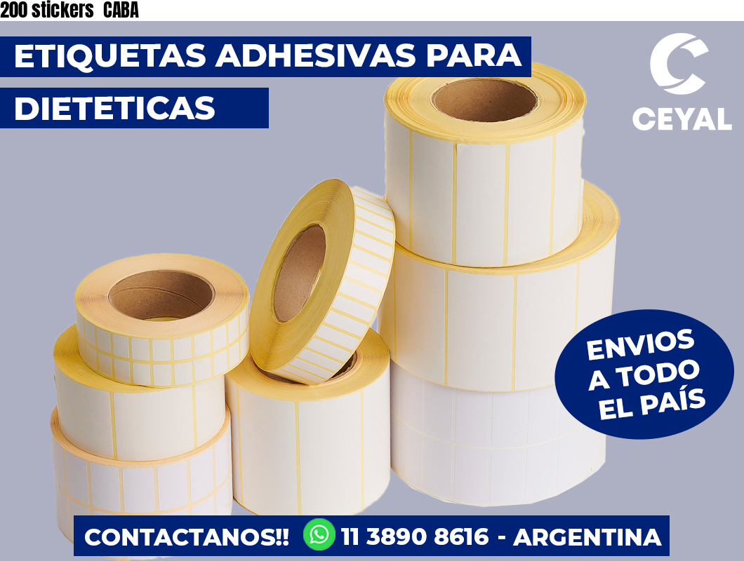200 stickers  CABA