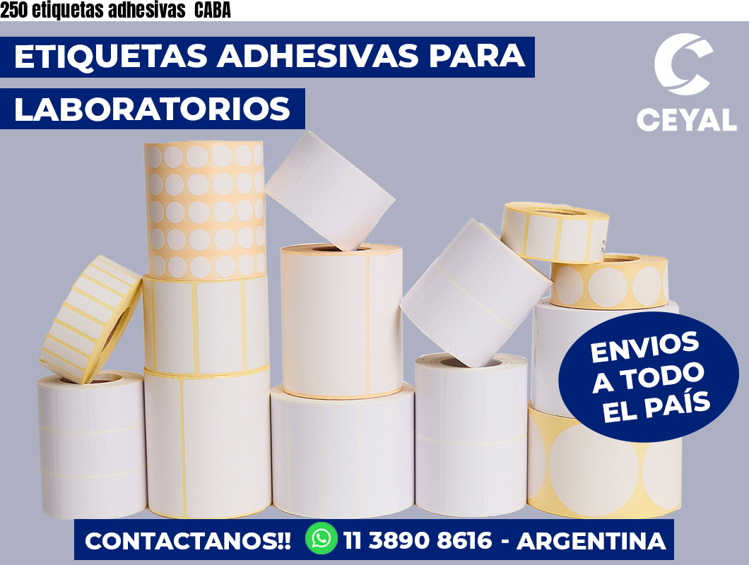 250 etiquetas adhesivas  CABA
